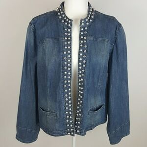 Chico's Platinum Denim Jacket (NWOT!)